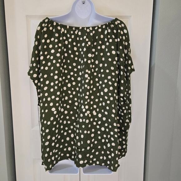 VELVET By Graham & Spencer Joyce Polka Dot Blouse Office Church Work Flowy - Picture 2 of 7